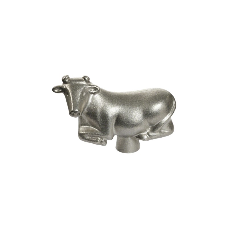 Staub Knob - Cow - Silver - One Size