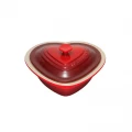 Le Creuset Deep Heart Dish With Lid - Cerise - 2.4L/2.5QT