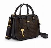 FOSSIL RYDER MINI SATCHEL - BLACK/BROWN - ZB7721015