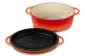 Le Creuset Multi Function Oval/ Grill - Flame/Volcanic - 32cm