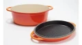 Le Creuset Multi Function Oval/ Grill - Flame/Volcanic - 28cm