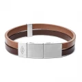 FOSSIL BRACELET - TWO-TONE DOUBLE STRAND LEATHER - JOF00568040