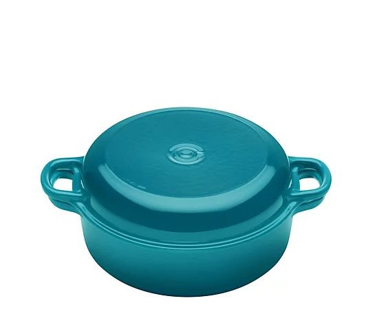 Le Creuset Cast Iron Oven With Baker Lid - Caribbean Teal - 26cm