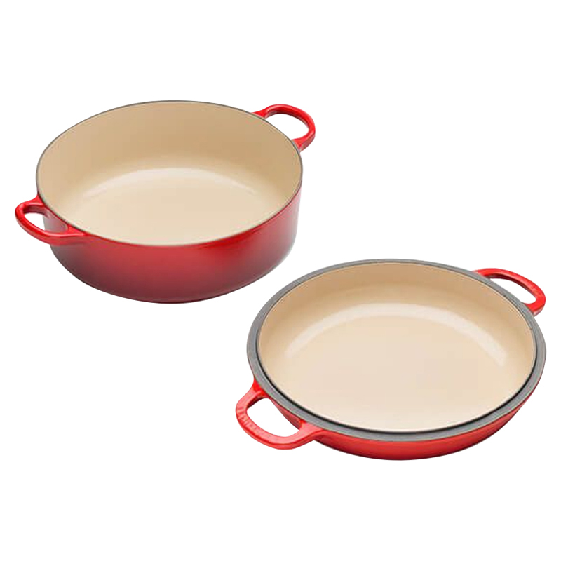 LE CREUSET CAST IRON MULTIFUNCTION OVEN WITH BAKER LID