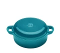 LE CREUSET CAST IRON OVEN WITH BAKER LID - CARIBBEAN TEAL - 26CM