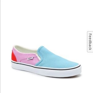 Vans Asher Classic Slip On - Orchid/Red - UK5.5/Eur38.5/24.5cm