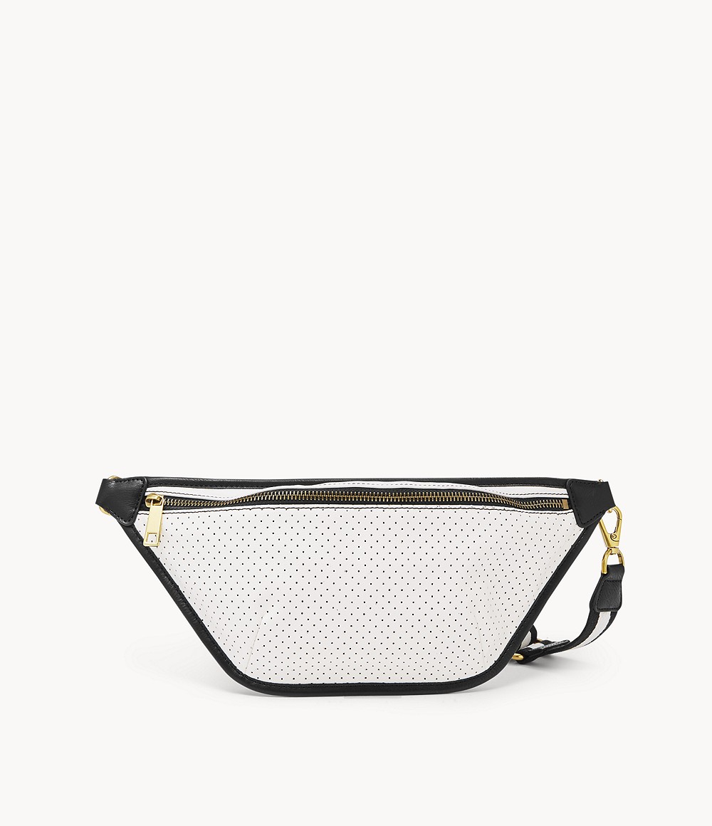 AzuraMart - FOSSIL MAISIE BELT BAG - BLACK/WHITE - SHB2438005