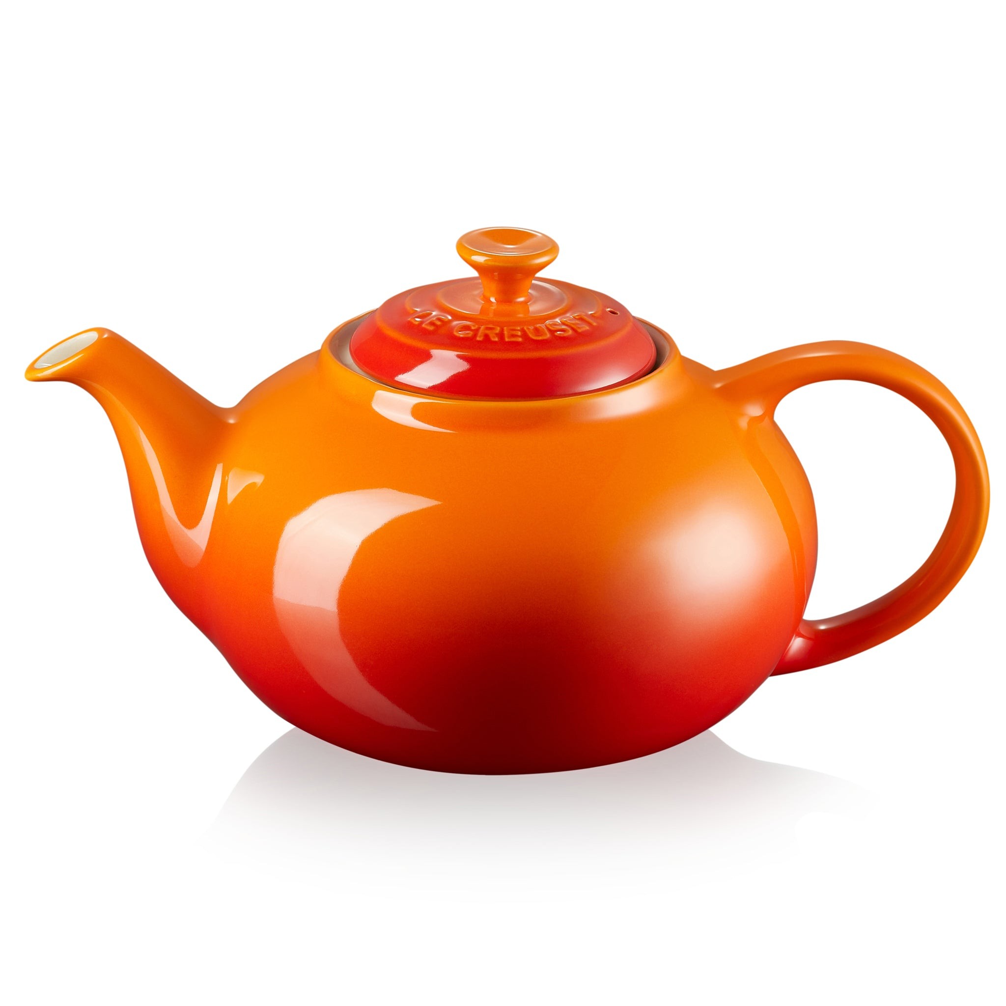 Le Creuset Classic Teapot - Flame/Volcanic - 0.7 Liter/Small  (No Box)