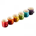 Le Creuset Cappuccino Mug Set Of 6 - Rainbow - 200ml