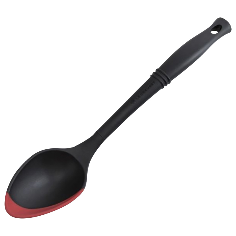 LE CREUSET REVOLUTION SILICONE EDGE -  SERVING SPOON - CERISE