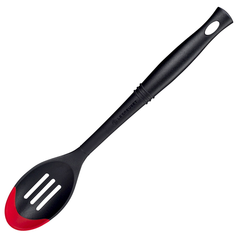 LE CREUSET REVOLUTION SILICONE EDGE  - SLOTTED SPOON- CERISE