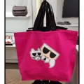 Karl Lagerfeld K/kocktail Canvas Tote - Fuchsia - 23WW3043 / 51 X 37 X 15 CM