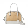 KATE SPADE REILEY STRAW SATCHEL - BRGHTWHITE - MEDIUM WKRU5888