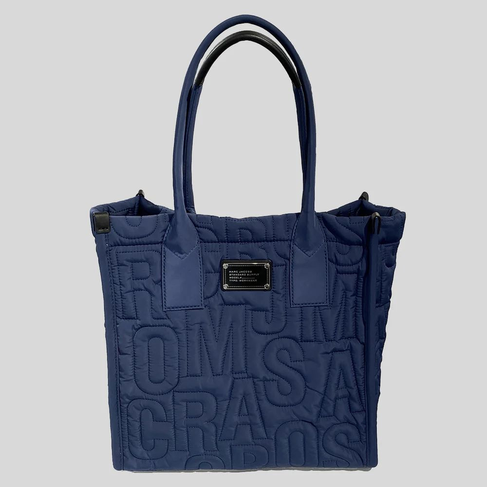Marc Jacobs Zipped Quilted Tote - Azure Blue - 35 x 32 x 14 cm