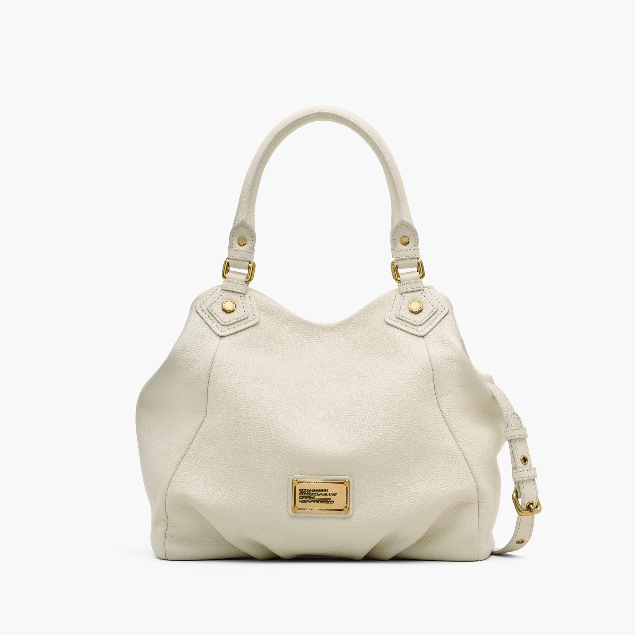 AzuraMart Marc Jacobs The Fran Tote with long strap Cloud White 2F3HTT002H01 37 x 30 x 10 cm