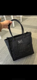 MARC JACOBS ZIPPED QUILTED TOTE - BLACK - 35 X 32 X 14 CM