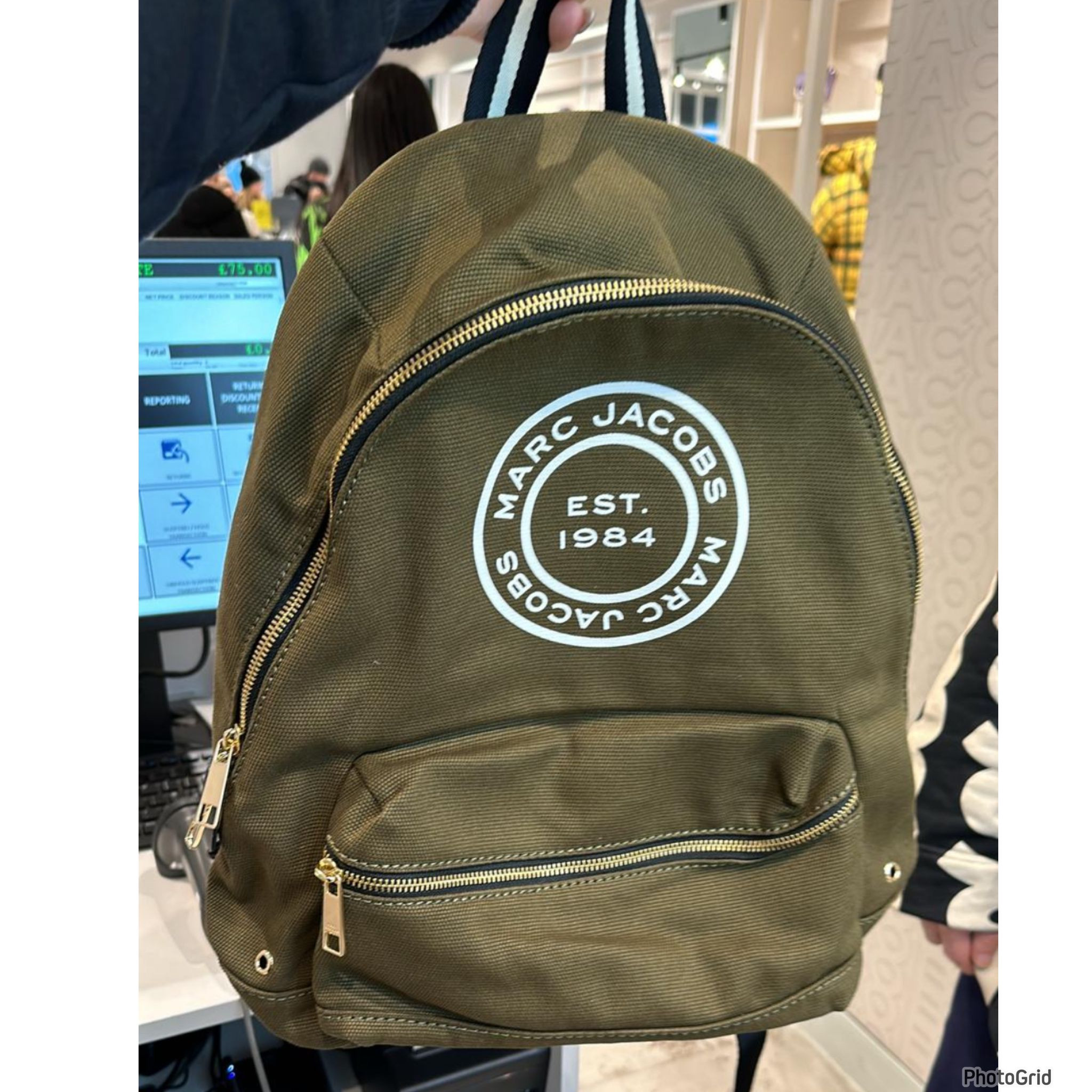 Marc jacobs green backpack online