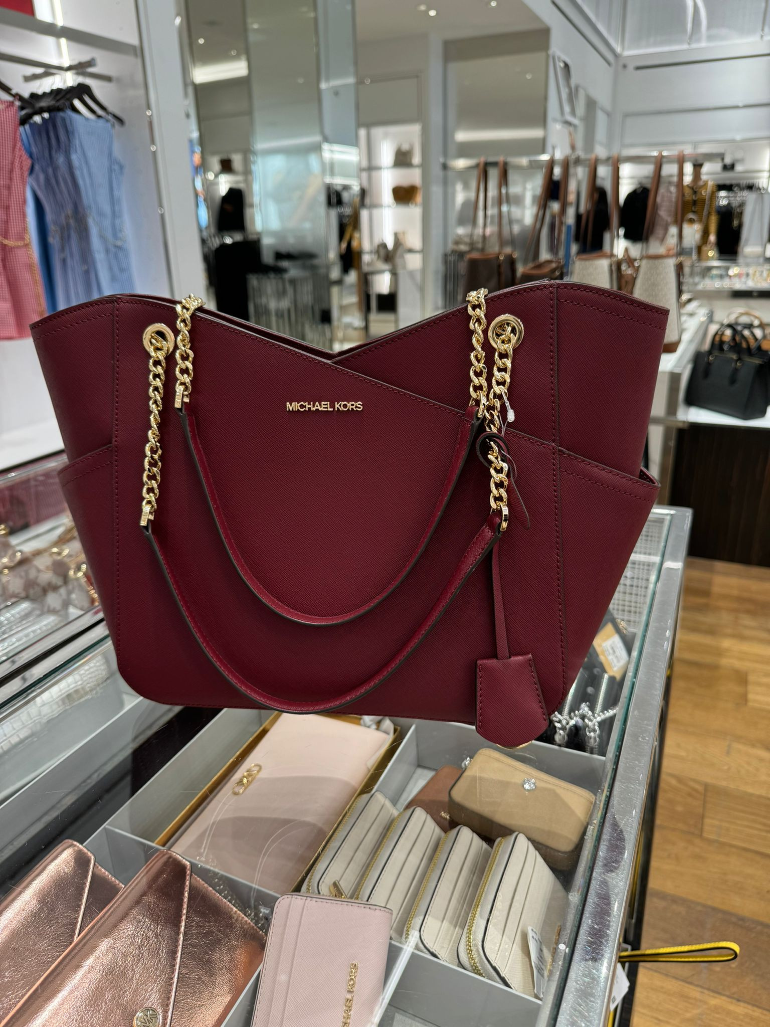 AzuraMart Michael Kors Tote Dark Cherry 35F1GTVT3L 40 x 28 x 13 cm