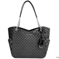 Michael Kors Jet Set Tote - Blk/silver - 35H3STVT3V / 40 X 29 X 13 CM