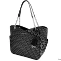 Michael Kors Jet Set Tote - Blk/silver - 35H3STVT3V / 40 X 29 X 13 CM