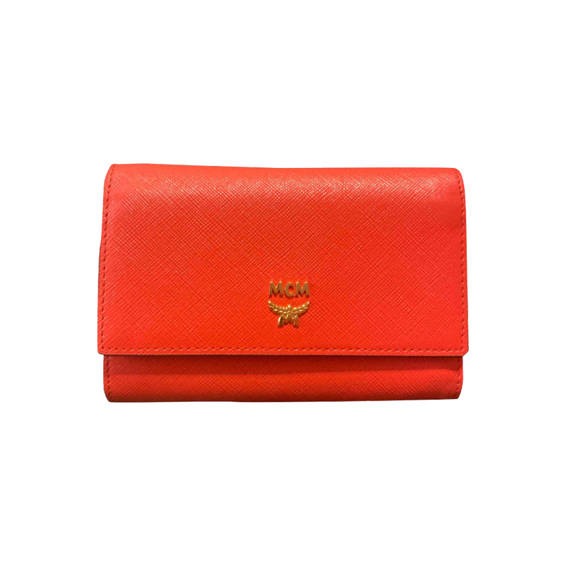 MCM CARD HOLDER - ORANGE