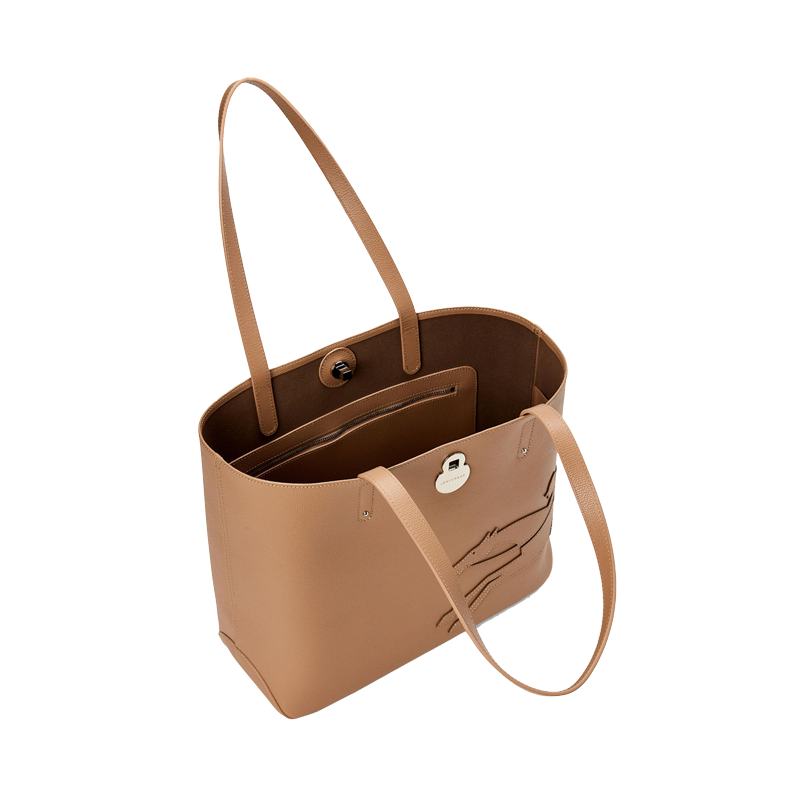 LONGCHAMP SHOP IT TOTE - BROWN - SMALL LONG HANDLE