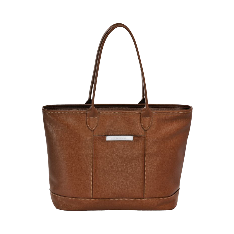 LONGCHAMP TOTE - BROWN - MEDIUM LONG HANDLE